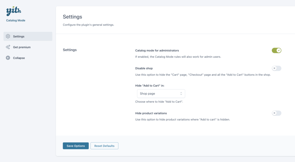 Activar el modo catalogo x