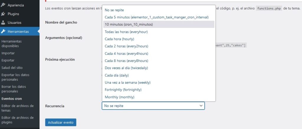 Cómo configurar y administrar las tareas Cron de WordPress - 5