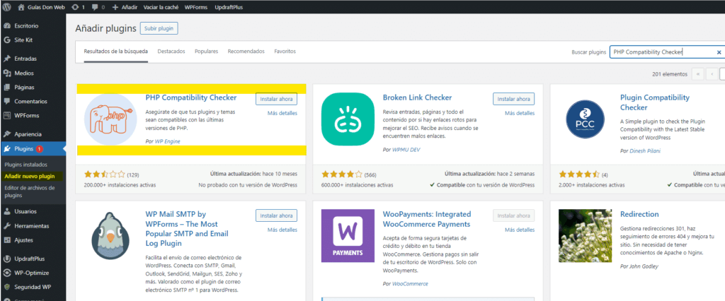 Compatibilidad de un plugin o theme con la versión de PHP-6