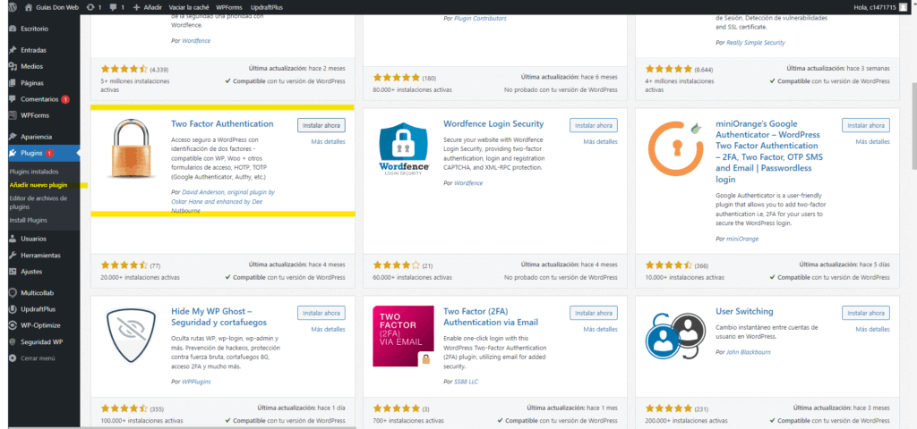Cómo configurar 2FA en WordPress 2 Configurar 2FA en WordPress-2