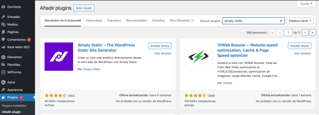 Convertir WordPress en estático