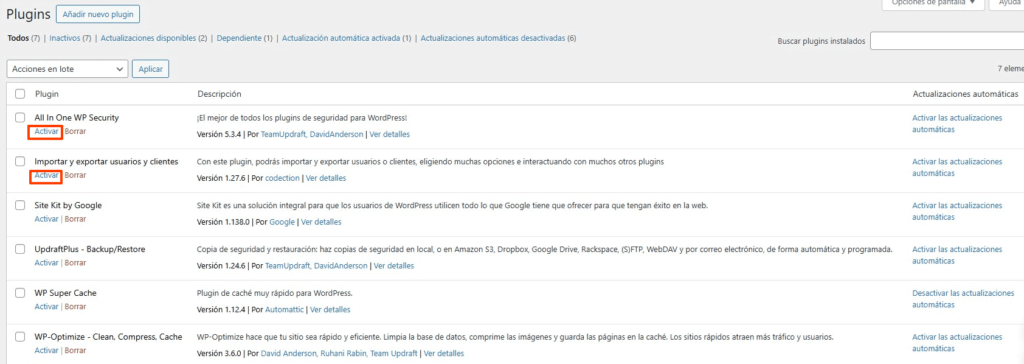 Desactivar todos los plugins-9