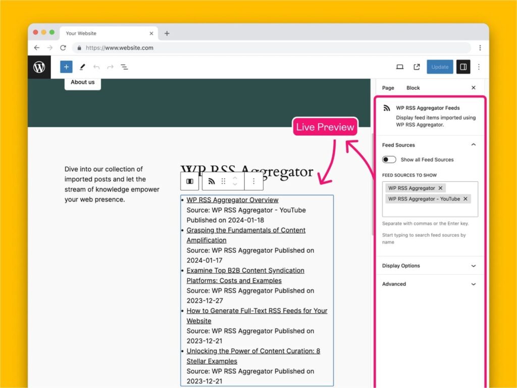 Obtener feeds en WordPress usando el plugin WP RSS Aggregator 3 Feeds en WordPress con WP RSS Aggregator-1