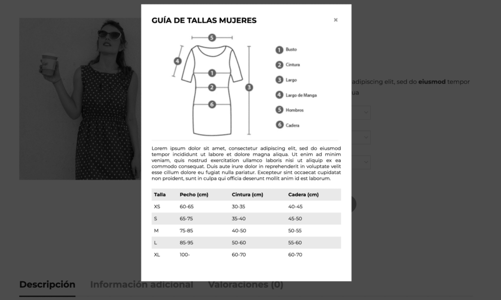 Guía de talles en WooCommerce-6