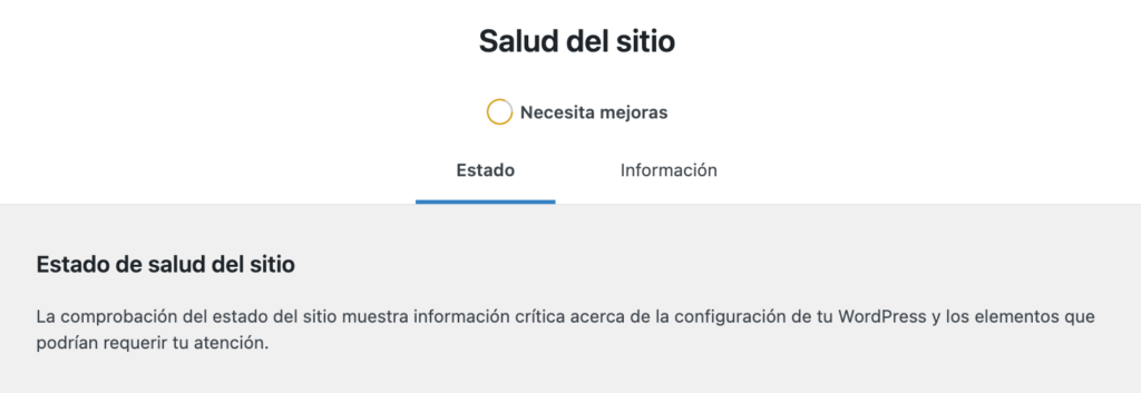 Herramienta de salud de tu sitio WordPress-2