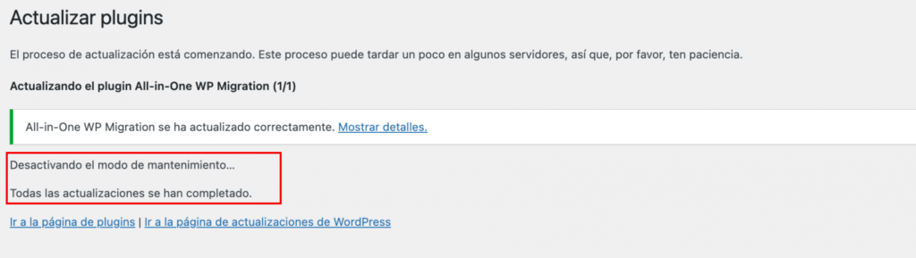 Mantenimiento programado en WordPress-7