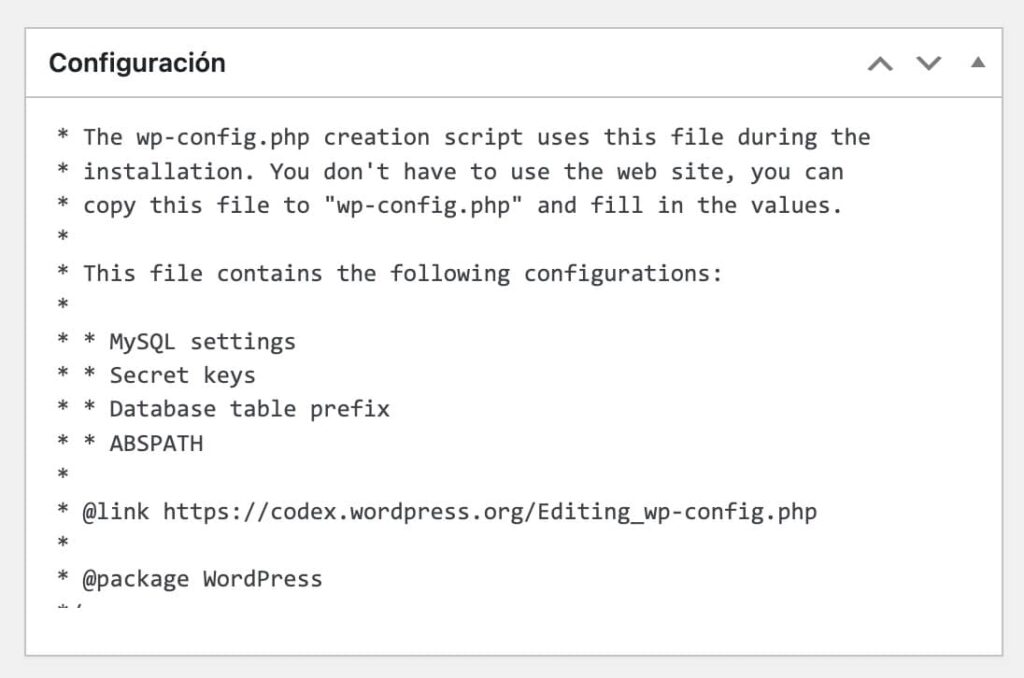 Modificar el archivo wp-config-3