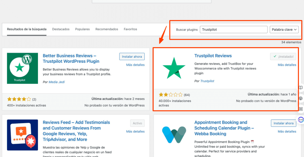 Mostrar resenas de Trustpilot 2 x