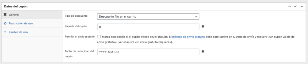 Instructivo para crear cupones en WooCommerce - 2