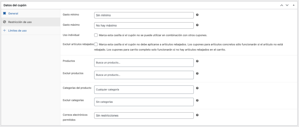 Instructivo para crear cupones en WooCommerce - 3