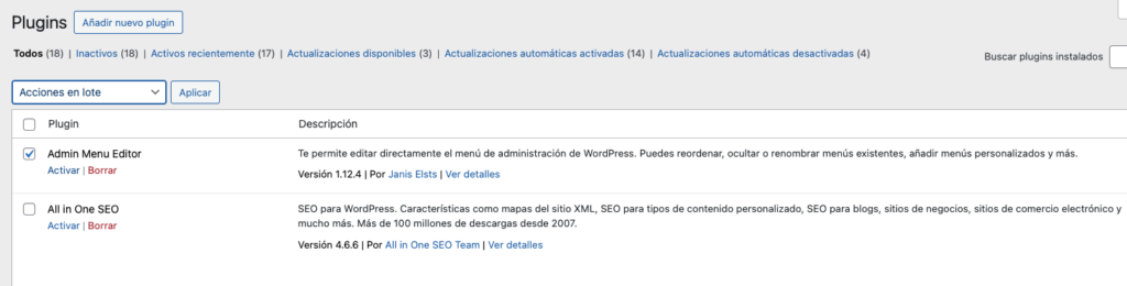 Plugins conflictivos en WordPress 2 x