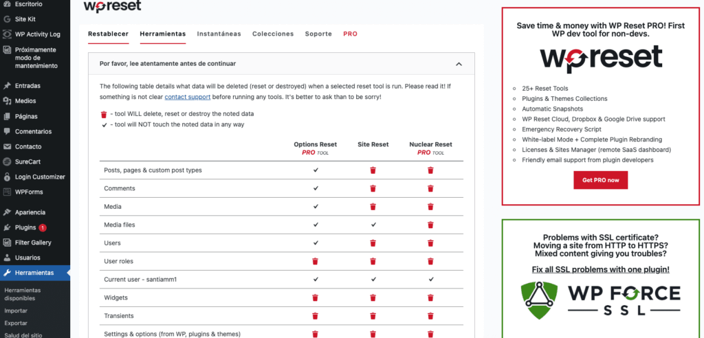 Resetear WordPress-3