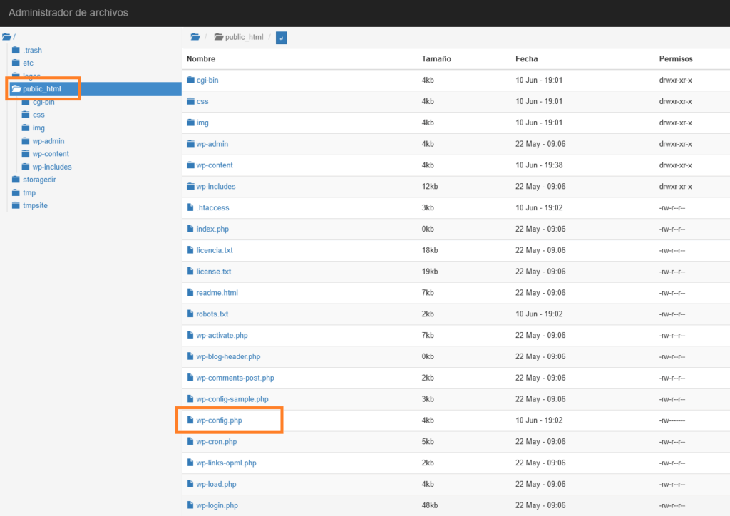 wp-config ferozo