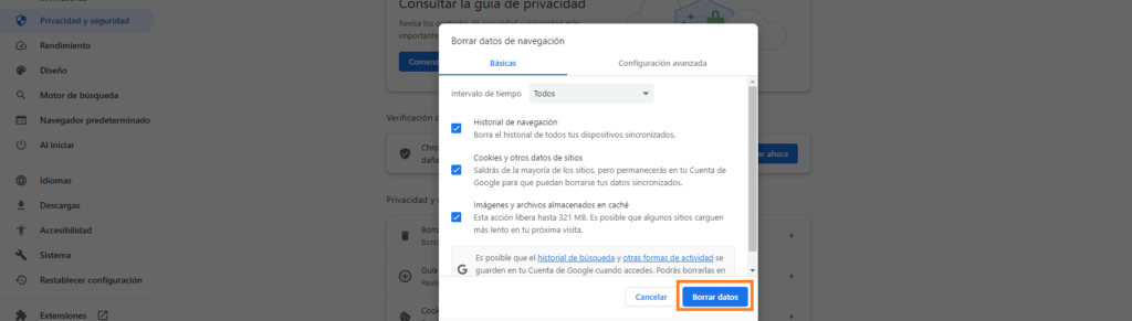 historial chrome
