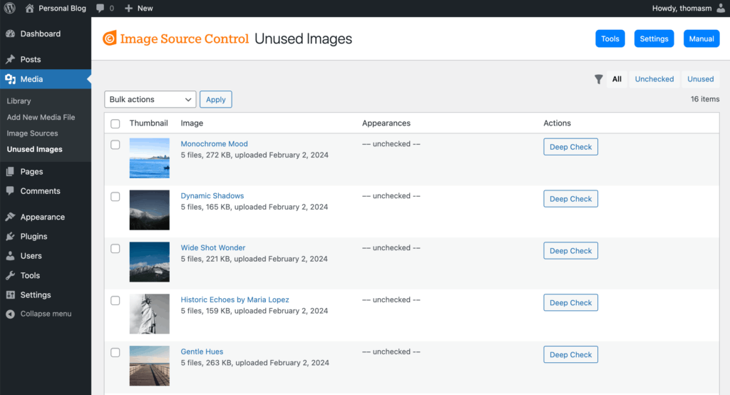 eliminar imágenes no utilizadas en WordPress-5