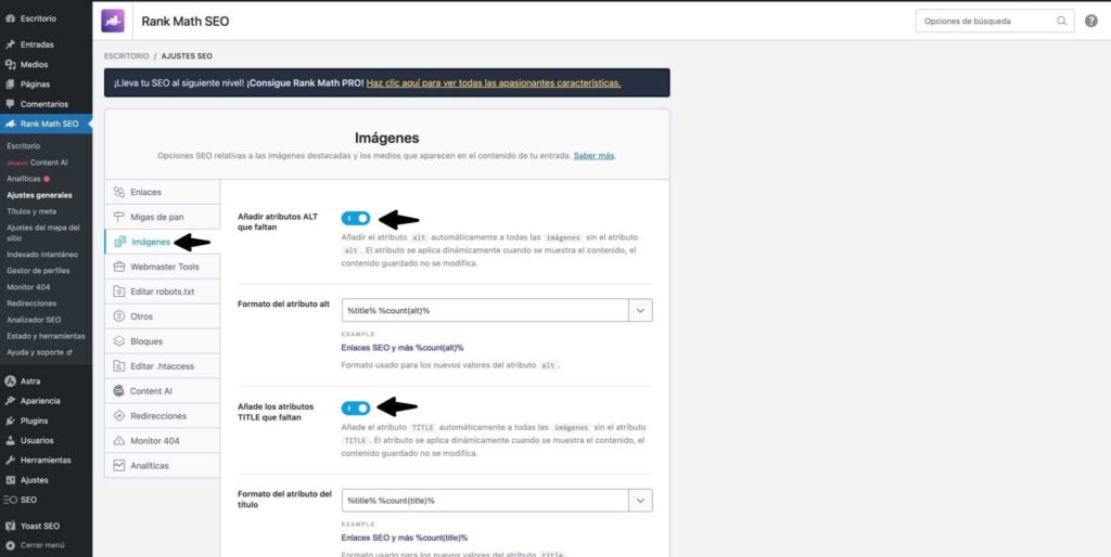 etiquetar imágenes en WordPress