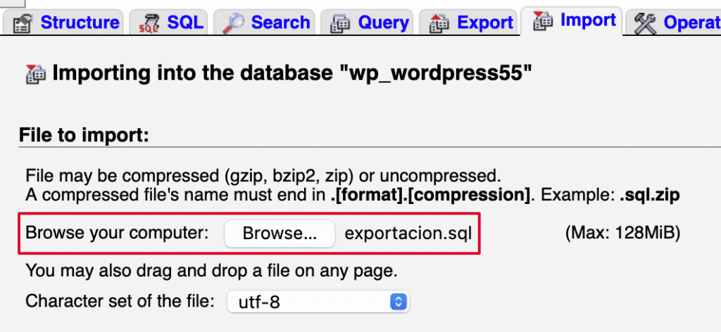 extraer un sitio desde un multisite-8