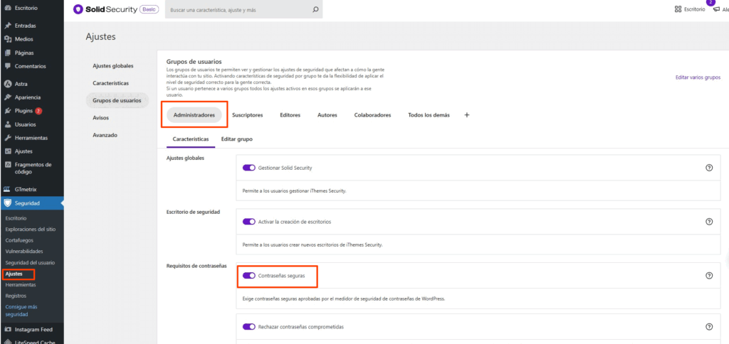 forzar passwords seguros 9 x