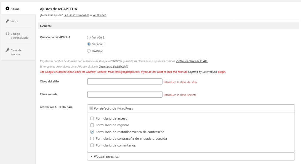 Agregar CAPTCHA en WordPress para proteger mis formularios - 6
