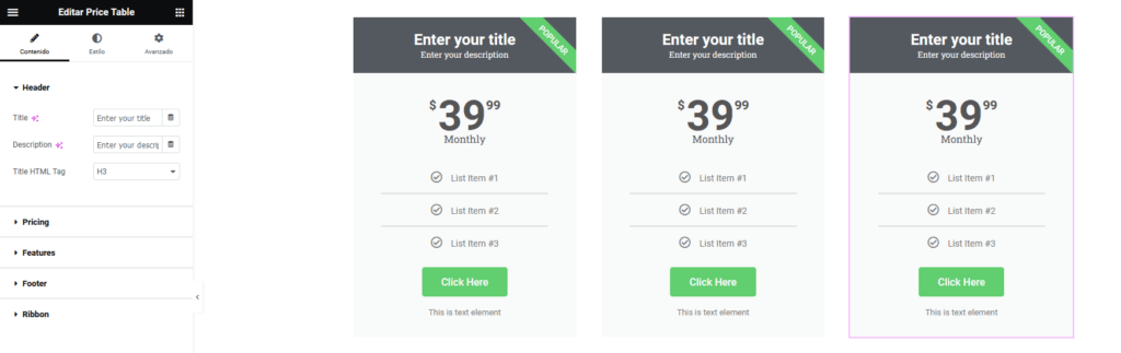 10 plugins para crear tablas con Elementor - 4