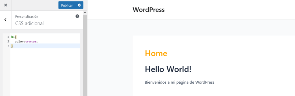 Agregar CSS personalizado en WordPress