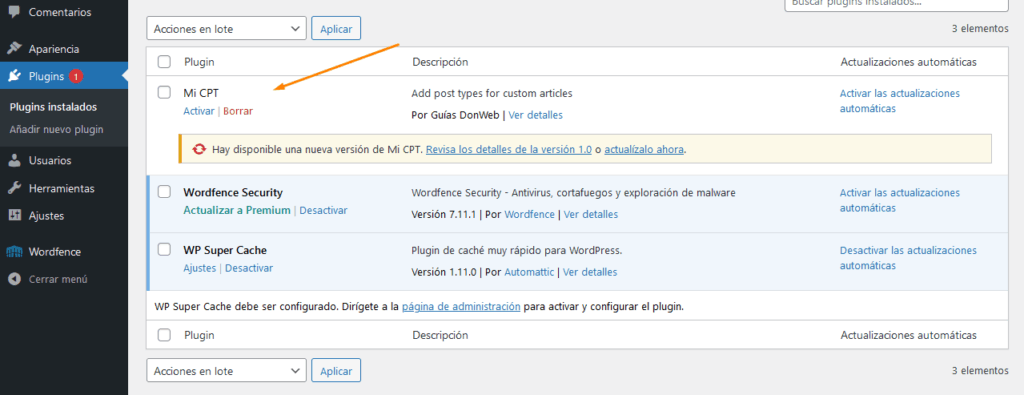 Crear un Custom Post Type en WordPress - 2