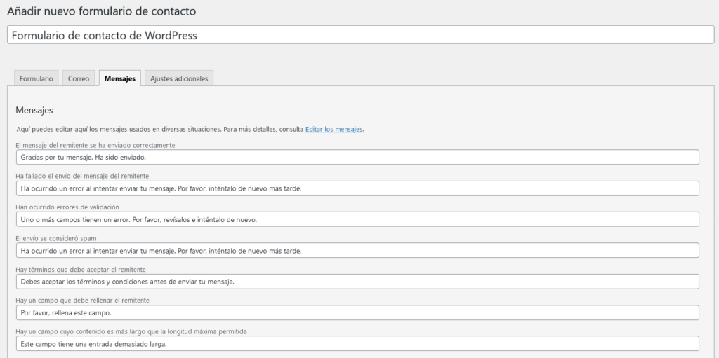 Crear un formulario de contacto en WordPress en 6 pasos - 6