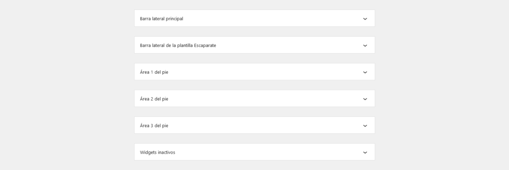 lista de bloques widgets