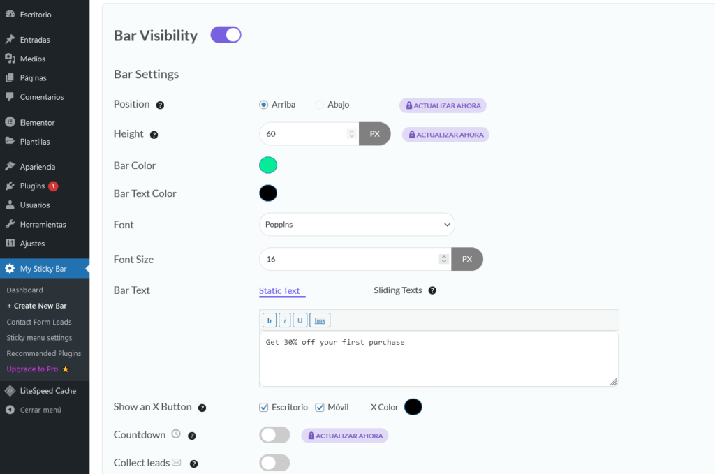 Paso a paso: Cómo crear un sticky header en WordPress - 5