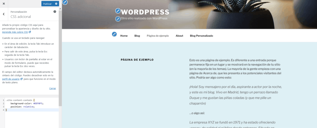 Crear y personalizar un tema hijo en WordPress
