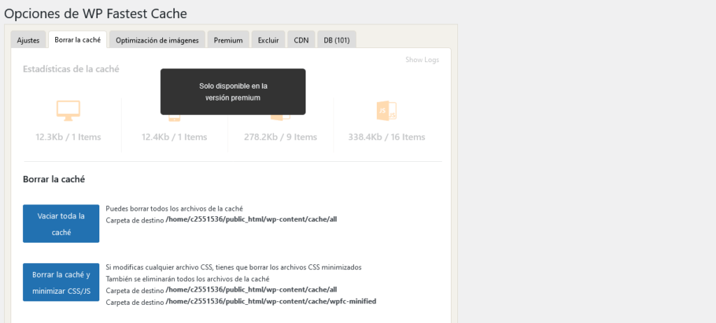 configurar wp fastest cache
