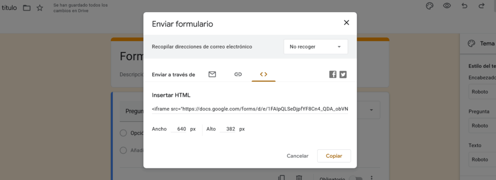 ¿Cómo insertar formularios de Google en WordPress?