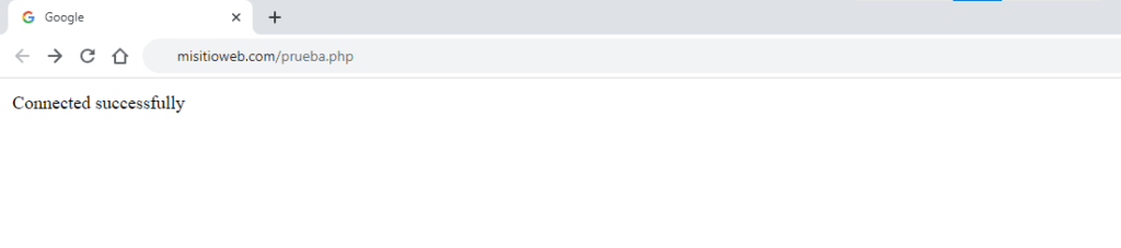 connected successfully