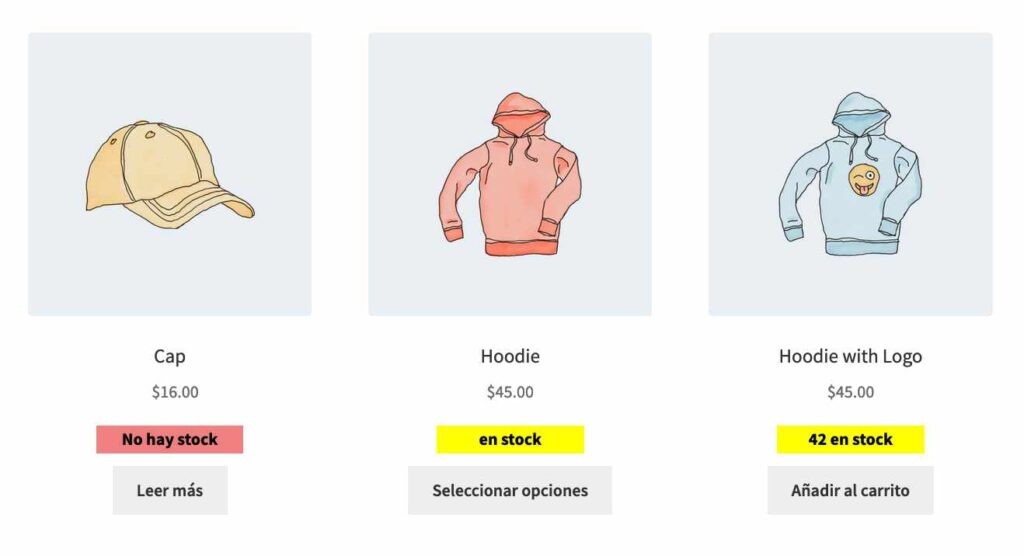 mostrar stock en WooCommerce