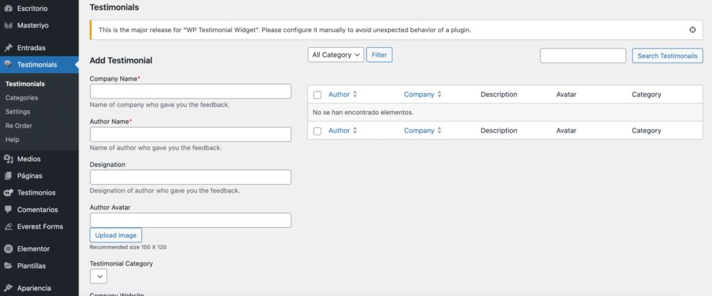 mostrar testimonios en WordPress-9