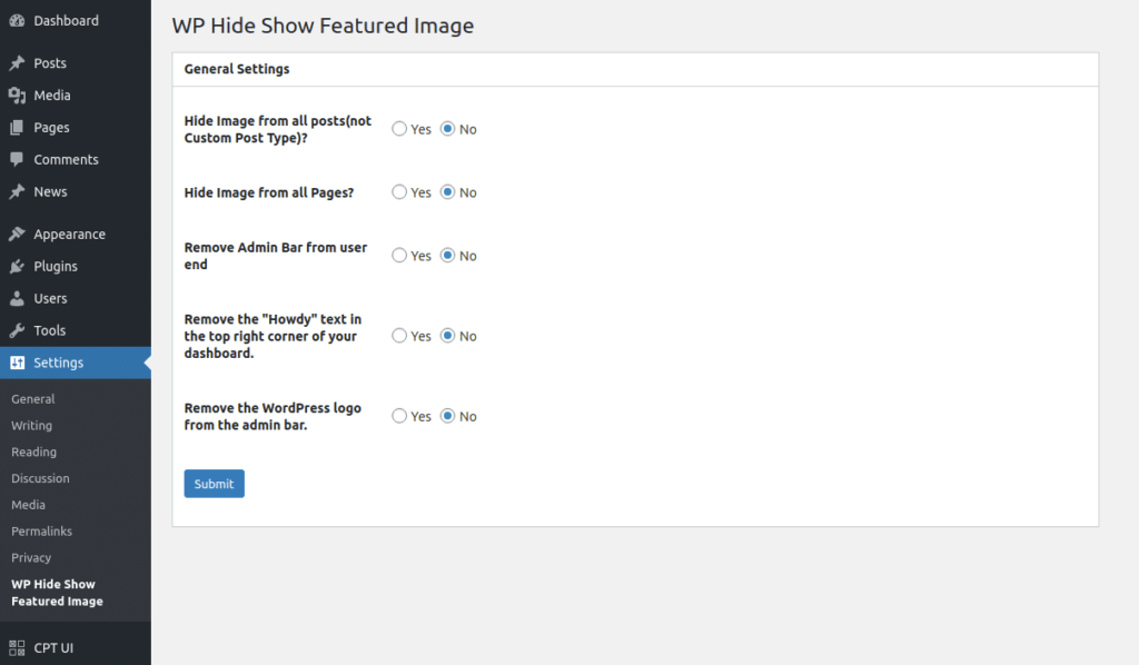 ocultar imágenes destacadas en entradas de WordPress-6