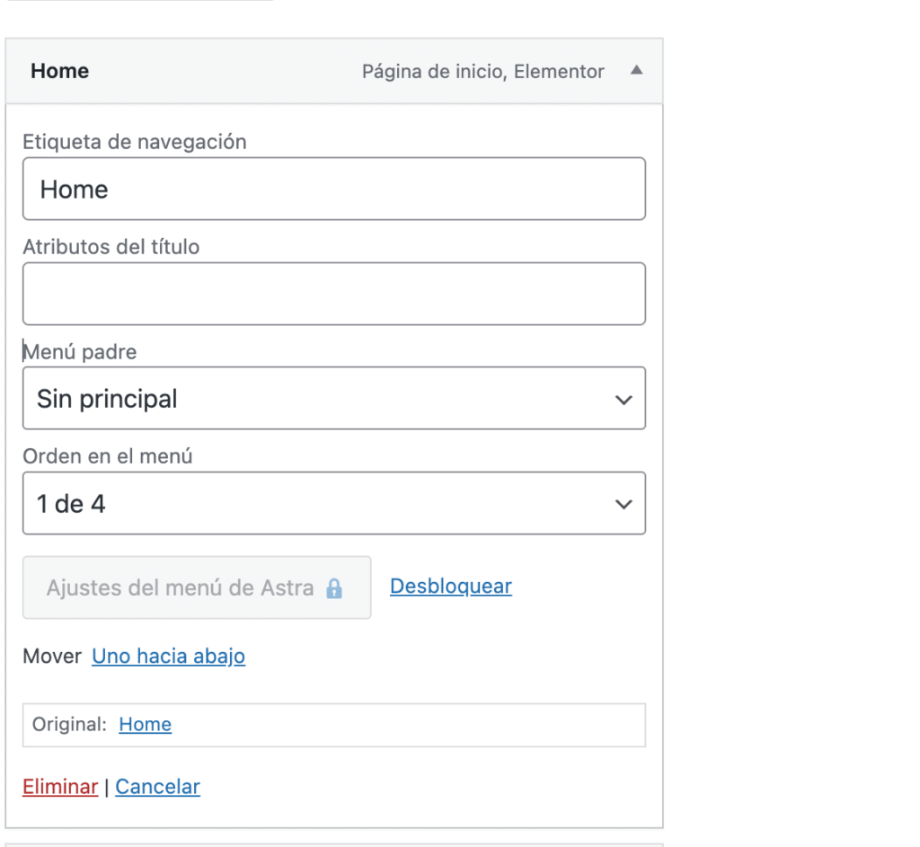 propiedades avanzadas de menú en WordPress-5
