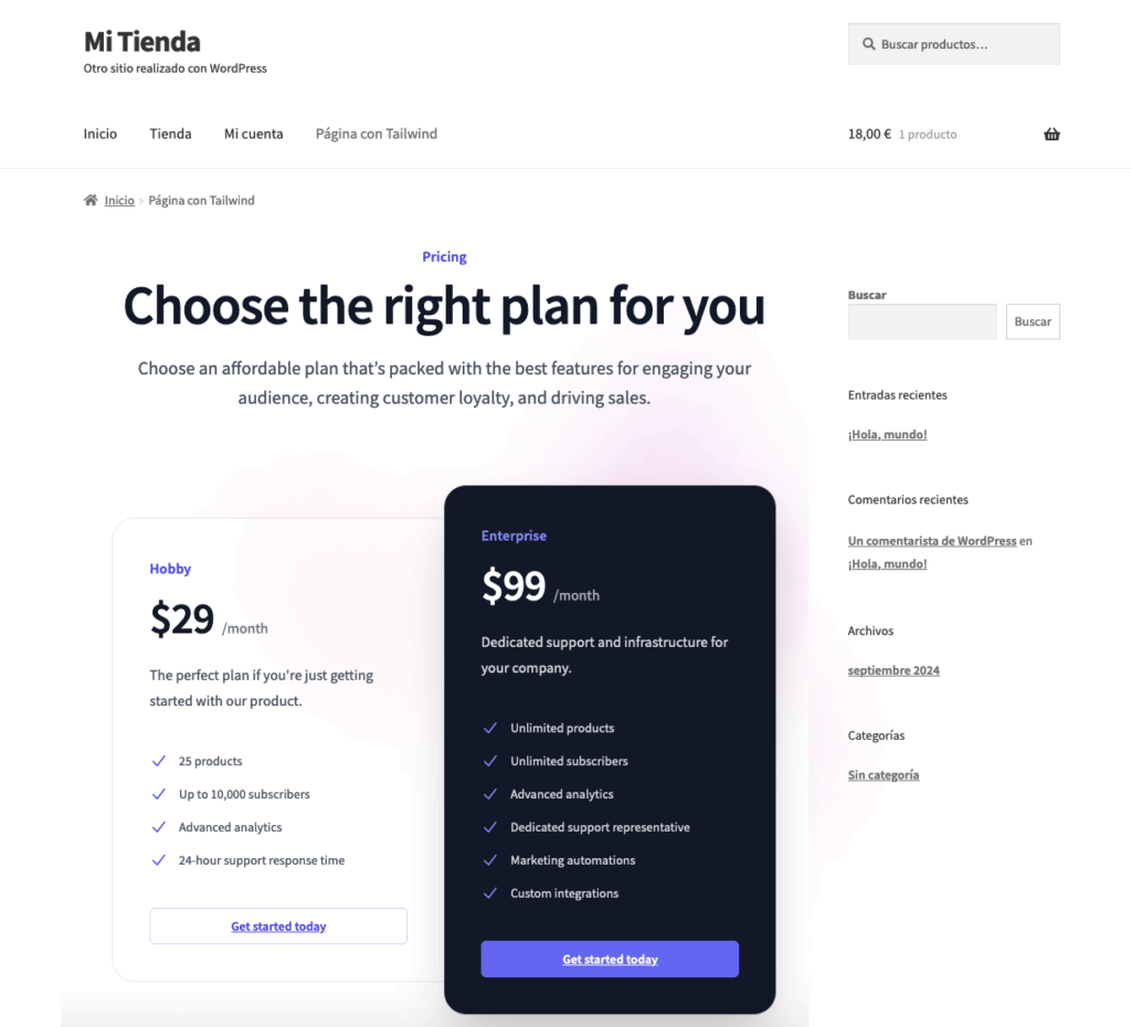 tailwind en wordpress