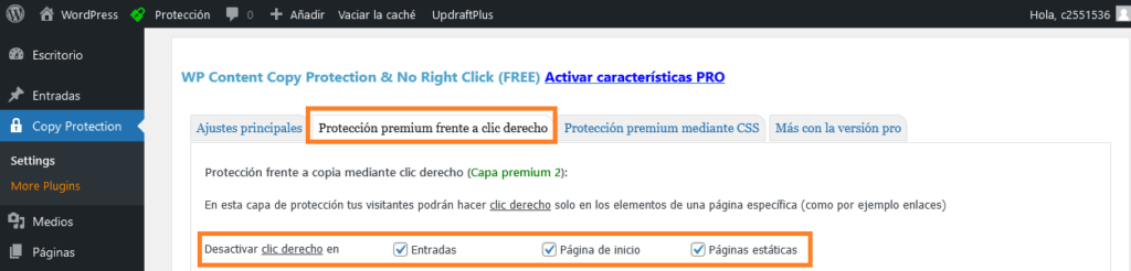 wp content copy hotlink x