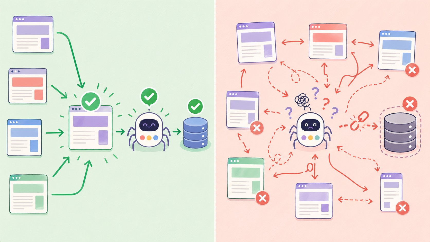 google no indexa wordpress url canónica diagrama explicativo