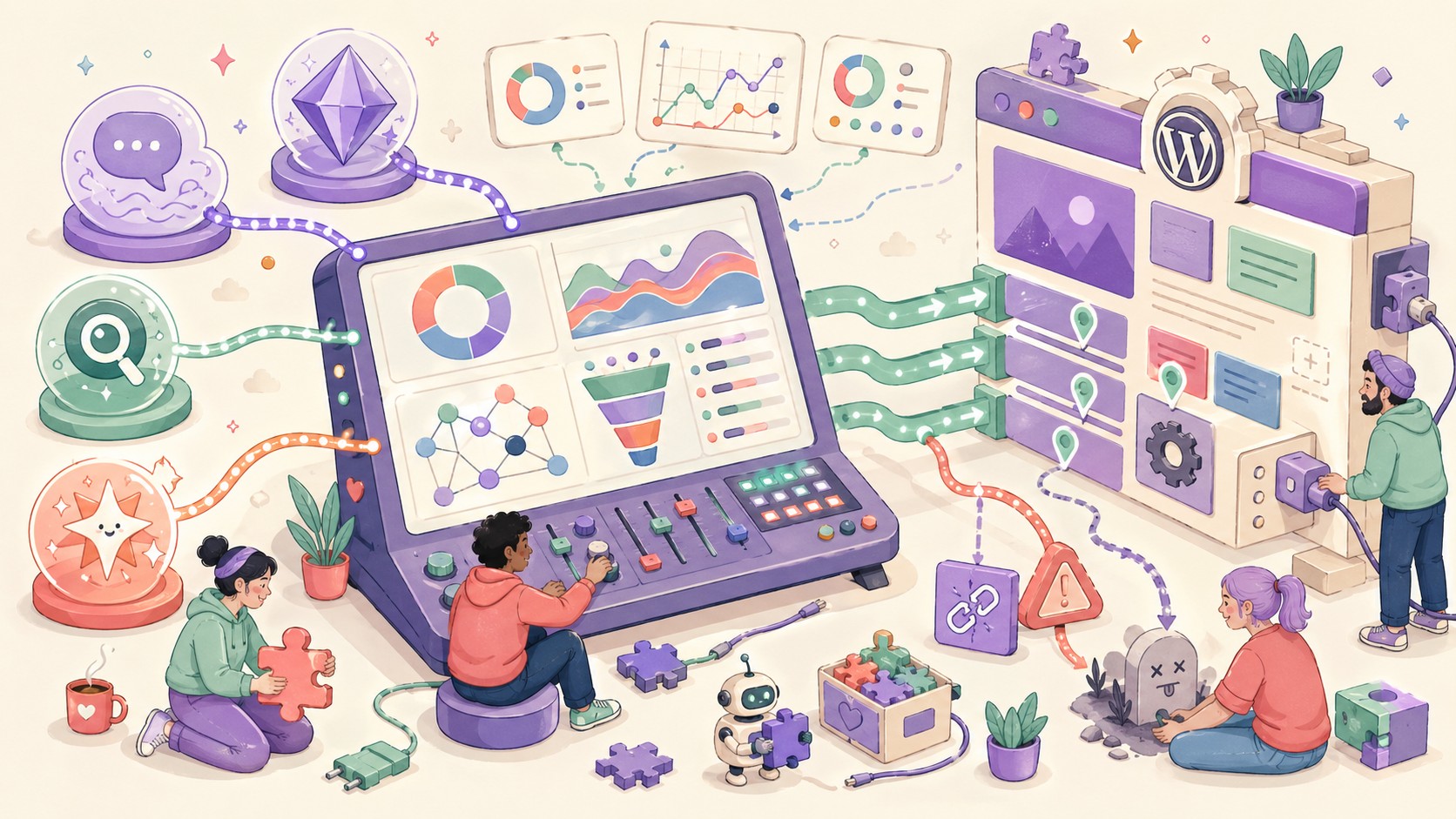 I made a free tool to check if AI tools are sending traffic to your WordPress site - ilustracion