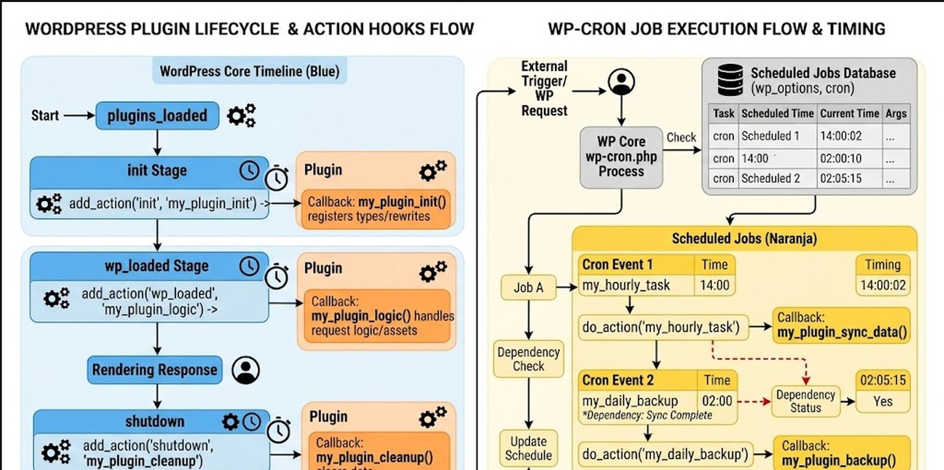 Creá tu plugin WordPress y automatizá tareas 1 crear plugin wordpress diagrama explicativo