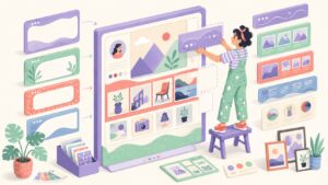 Creating a portfolio website using a theme. - ilustracion