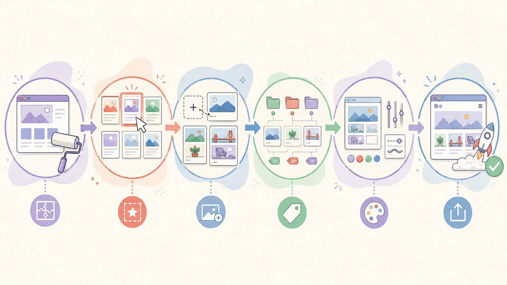 crear portafolio wordpress diagrama explicativo