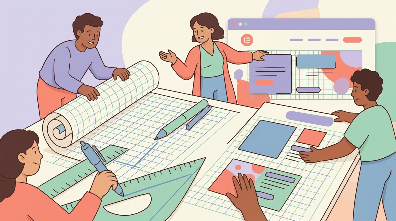Trying to make website look like it's on graph paper - ilustracion