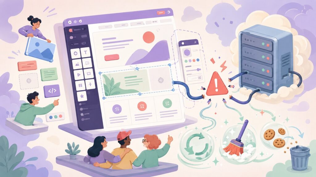 Elementor server 400 error - ilustracion