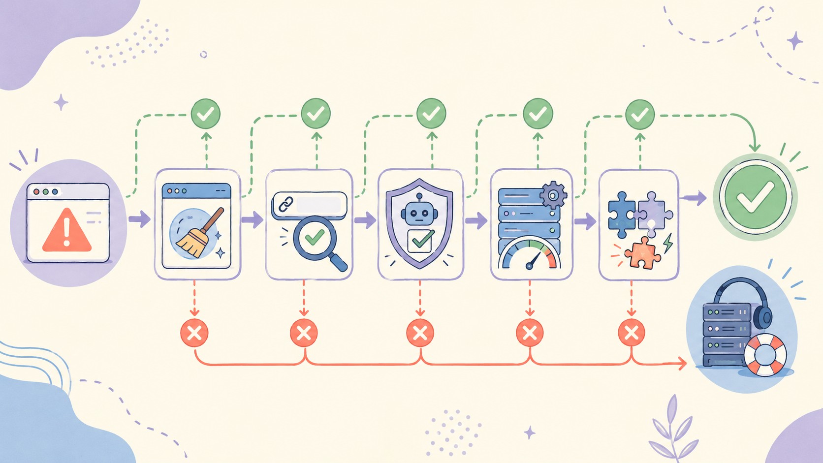 Elementor sin estilos: guía de solución 2026 1 error 400 elementor diagrama explicativo