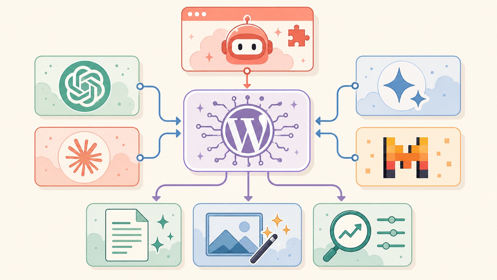Haydi: el plugin de IA autopilot de Automattic 1 plugin wordpress inteligencia artificial automatización diagrama explicativo