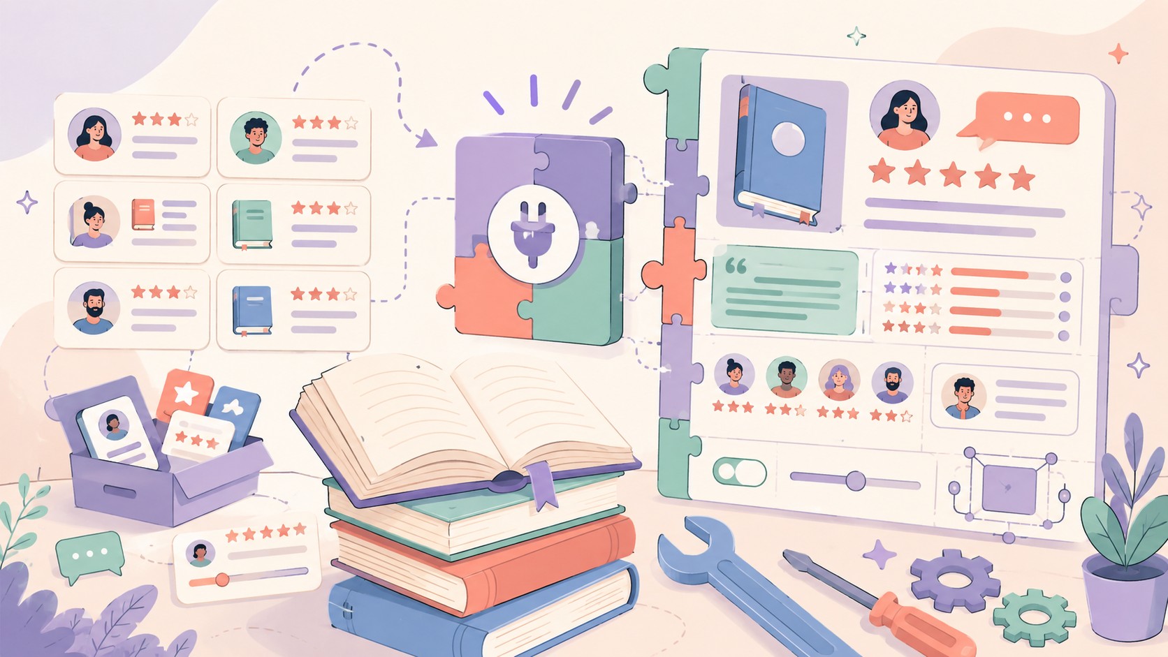 Advice on Creating a Custom Plugin for Book Reviews - ilustracion