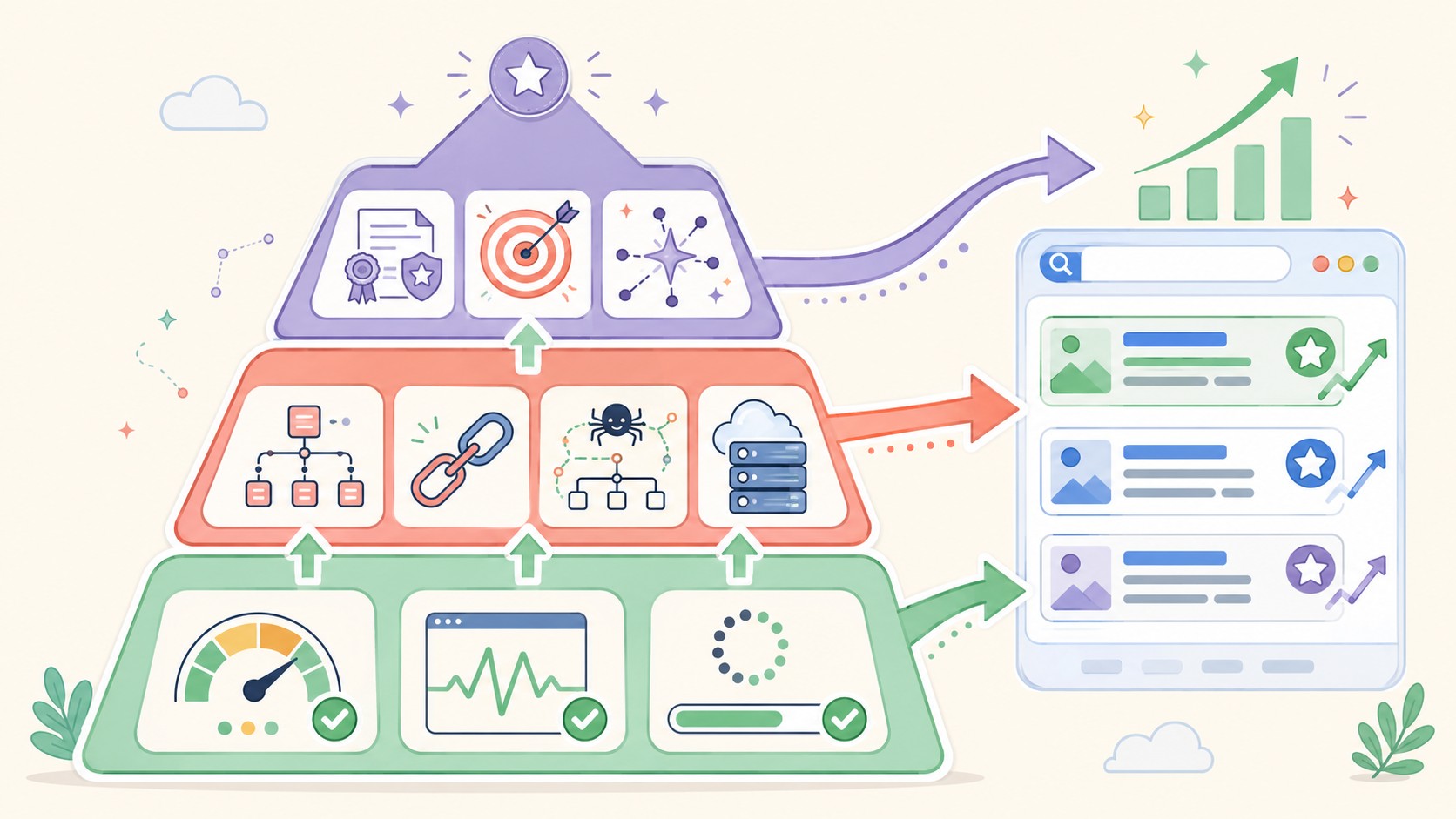 seo wordpress 2026 diagrama explicativo
